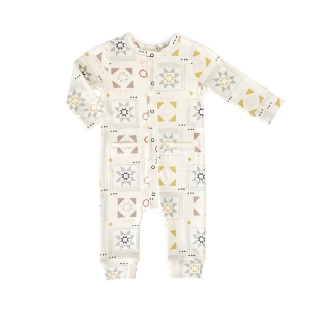 Geometric Patterned Kids One Piece